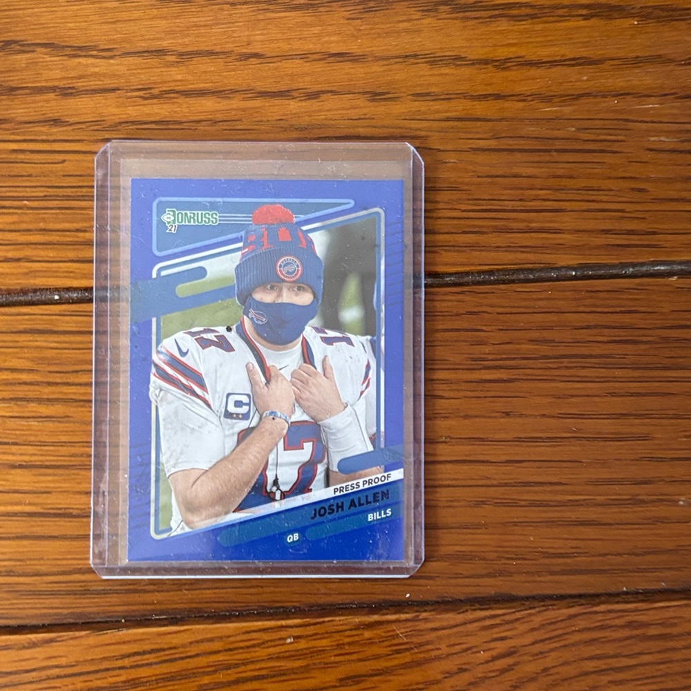 Donruss Josh Allen Football Card Covid year. Very Rare!! SSP! “Press Proof”
